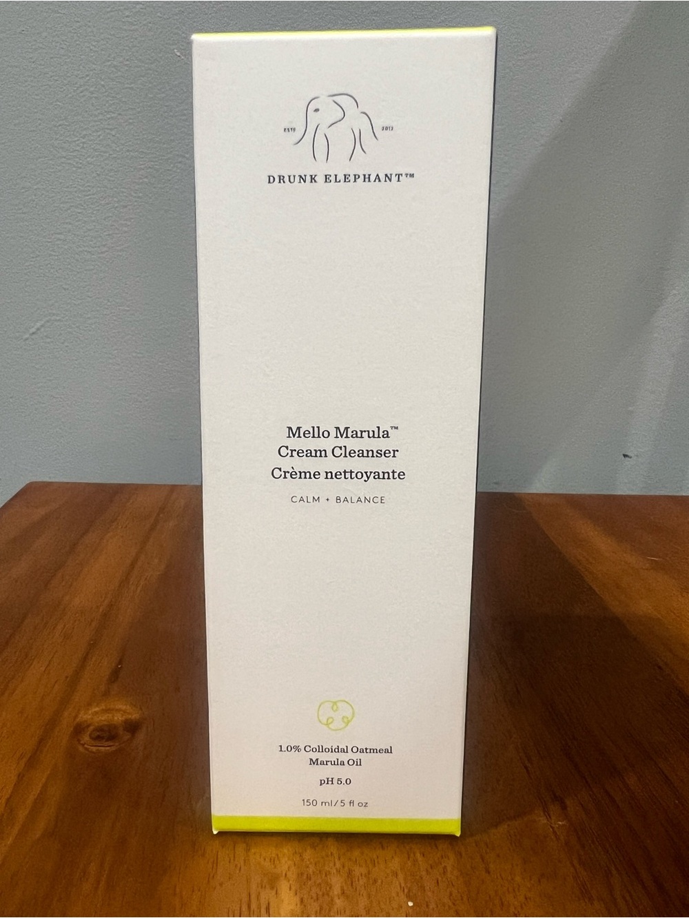 Drunk Elephant Mello Marula Cream Cleanser — White with Yellow Accents